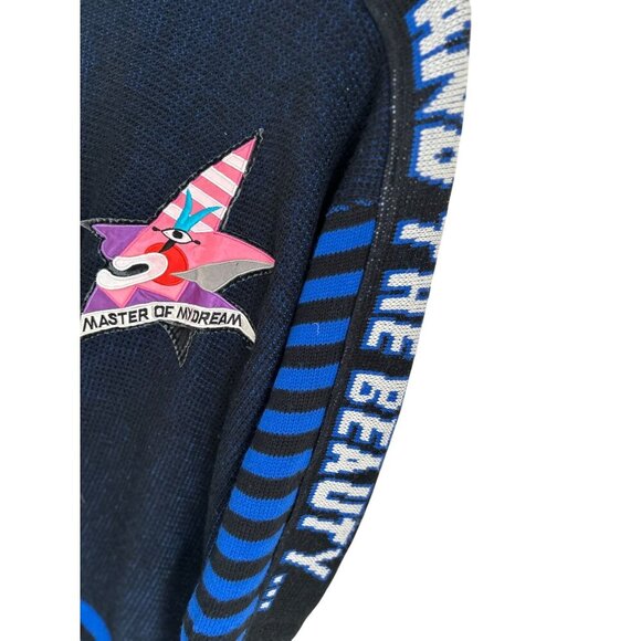 Vtg Revolution Graphic Knit Sweater "Master Of My Dream" Design Striped - Picture 7 of 9